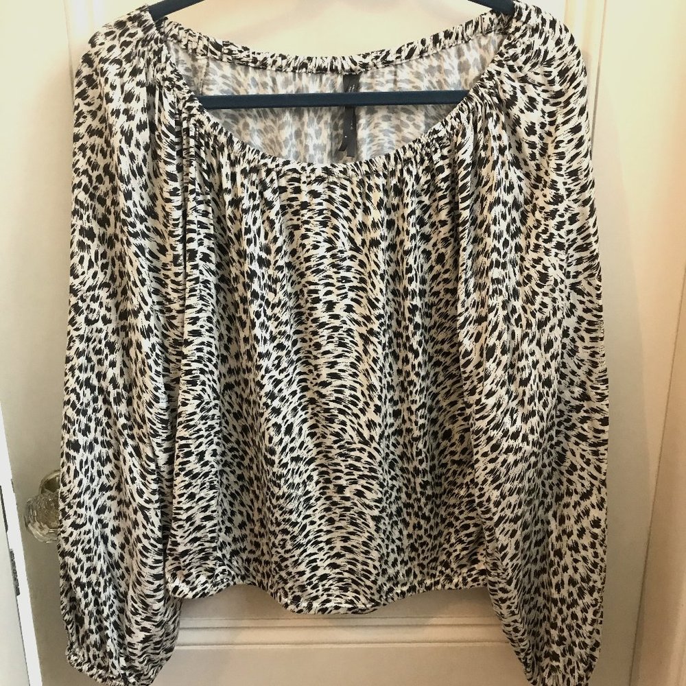 Anthropologie Animal print top